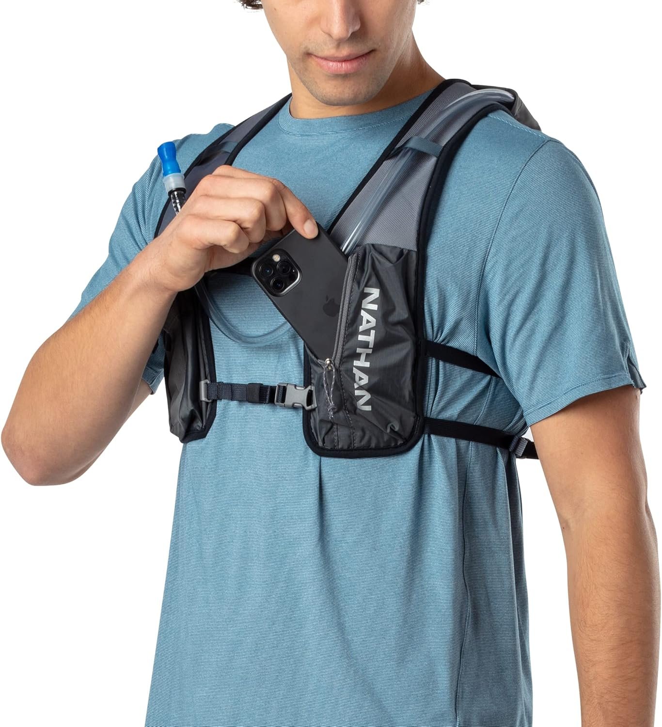 Nathan QuickStart 3L Hydration Vest Pack with 1.5L Bladder Included. One Size Fi...