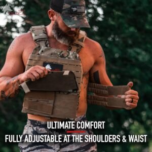 WOLF TACTICAL Adjustable Weighted Vest – WODs, Strength and Endurance Training, ...