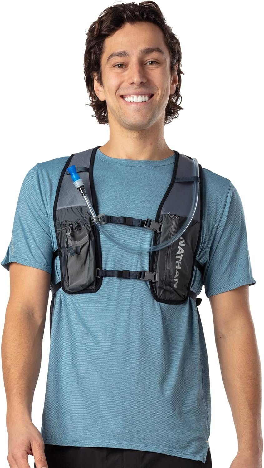 Nathan QuickStart 3L Hydration Vest Pack with 1.5L Bladder Included. One Size Fi...