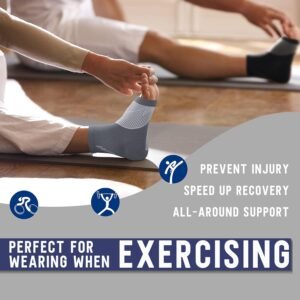 3 Pairs Ankle Compression Sleeves for Plantar Fasciitis - Ankle Foot Brace for I...