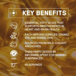 BARE PERFORMANCE NUTRITION, BPN Strong Omega Fish Oil Soft Gel, 1290mg Fish Oil ...