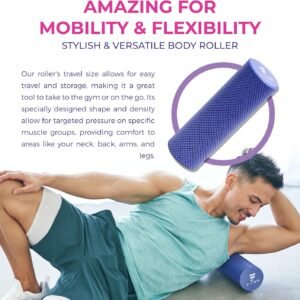 Recovery Roller - 12" x 4" Travel Sized Foam Rollers for Muscle Massage - High D...