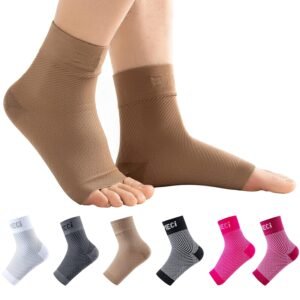 Ankle Compression Sleeve Open Toe Ankle Compression Socks Plantar Fasciitis Sock...