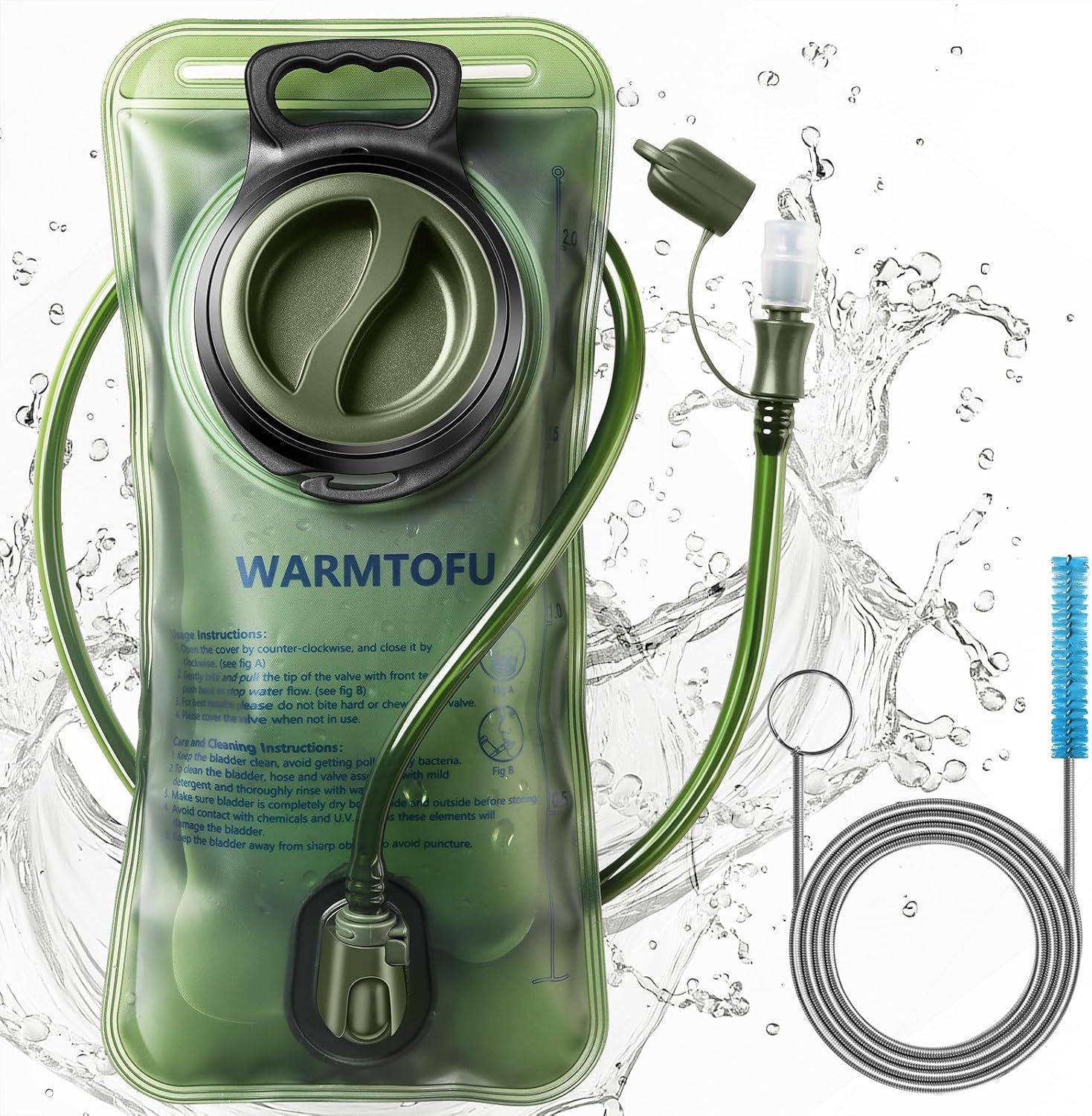 Hydration Bladder, 3rd Generation Water Bladder for Hiking Backpack, Upgrade Lea...