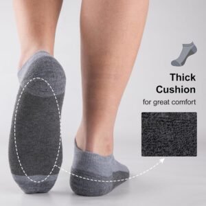 COOVAN Men Athletic Ankle Socks 12 pack Low Cut Short Cushion Casual Sock（12 pai...
