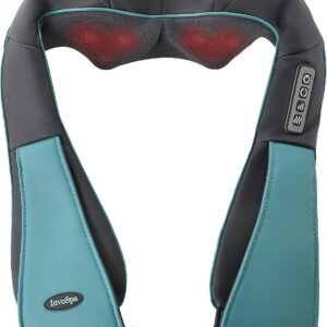 InvoSpa Shiatsu Neck and Back Massager with Heat - Deep Kneading Pillow for Mass...
