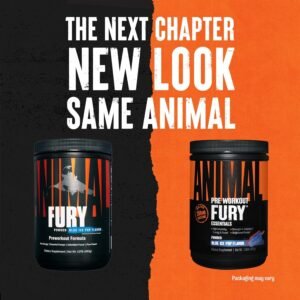 Animal Fury - Pre Workout Powder Supplement for Energy and Focus - 5g BCAA, 350m...