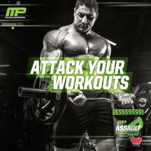 Muscle Pharm Assault Energy & Strength Pre Workout Powder for Men & Women with B...