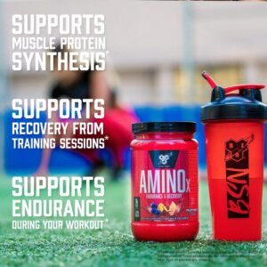 BSN Amino X Muscle Recovery & Endurance Powder with BCAAs, Intra Workout Support...