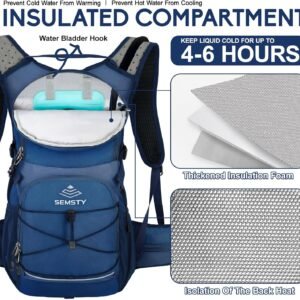 Hydration Backpack 25L, Hiking Backpack with 3L Water Bladder and Rain Cover, Li...