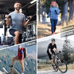 Unisex Copper Socks, Cushioned Sole Arch Support Athletic Ankle Socks Cycling Ba...