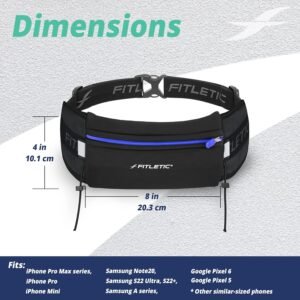 Fitletic Ultimate I Race Running Belt for Triathlons, Marathons – Water Resistan...
