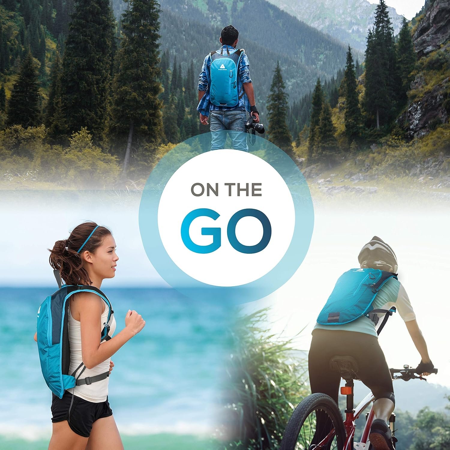 JTRYBE Hydration Pack for Running, Biking with Hydration Bladder 2L. Awesome Wat...