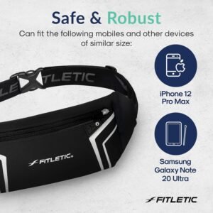 Fitletic Modern Sports Running Belt For Men & Women – Water Resistant Pouch - Fi...