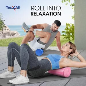 Yes4All High-Density Round Back Roller Foam, Exercise Foam Roller for Yoga, Pila...