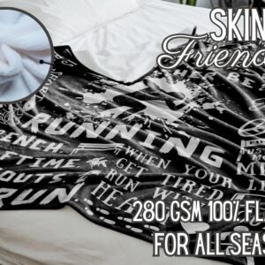 Gifts for Runners Men/Female, Bed Flannel Plush Blanket (50"x 65"), Half Maratho...