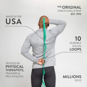 OPTP The Original Stretch Out Strap with Exercise Poster, USA Made Top Choice St...