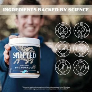 SHIFTED Maximum Pre Workout Powder, Energy & Focus Supplement with Creatine Mono...