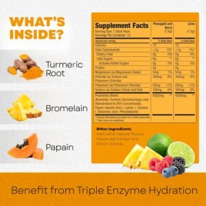 BALA Hydration Turmeric Drink Mix Packet | Sugar-Free Electrolyte Powder, Muscle...