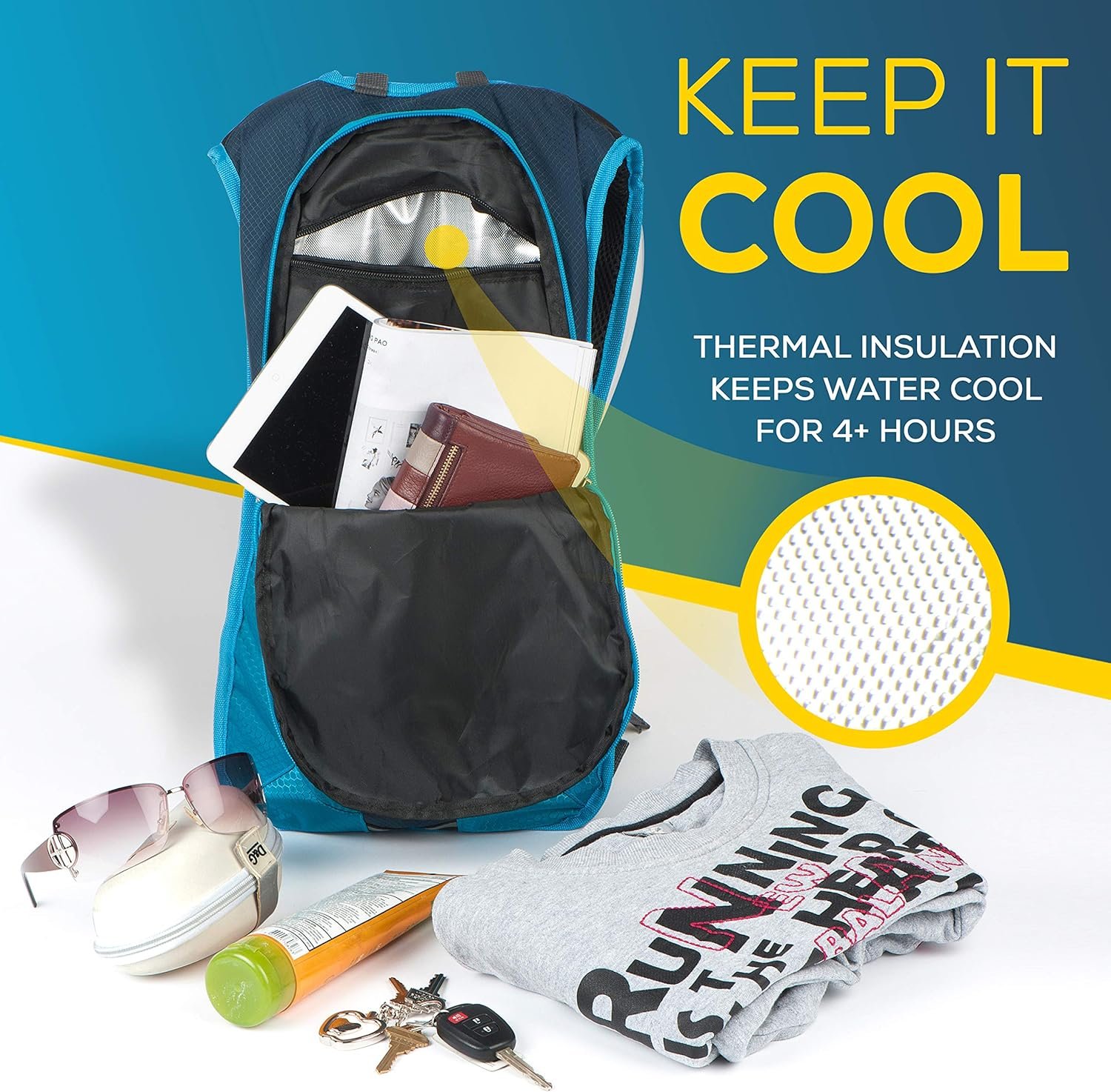 JTRYBE Hydration Pack for Running, Biking with Hydration Bladder 2L. Awesome Wat...