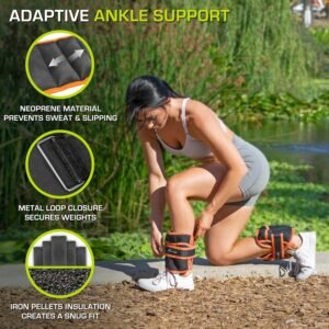 ProsourceFit Ankle Wrist Weights Set of 2, Adjustable Comfort Fit, for Women, an...