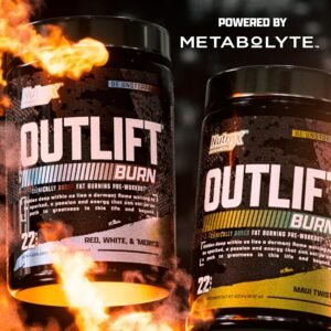 Nutrex Research Outlift Burn Pre Workout Powder, 2 in 1 Performance & Shredding ...