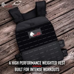 WOLF TACTICAL Adjustable Weighted Vest – WODs, Strength and Endurance Training, ...