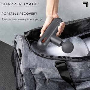 Sharper Image Deep Tissue Portable Percussion Massage Gun, Powerboost Move Full ...