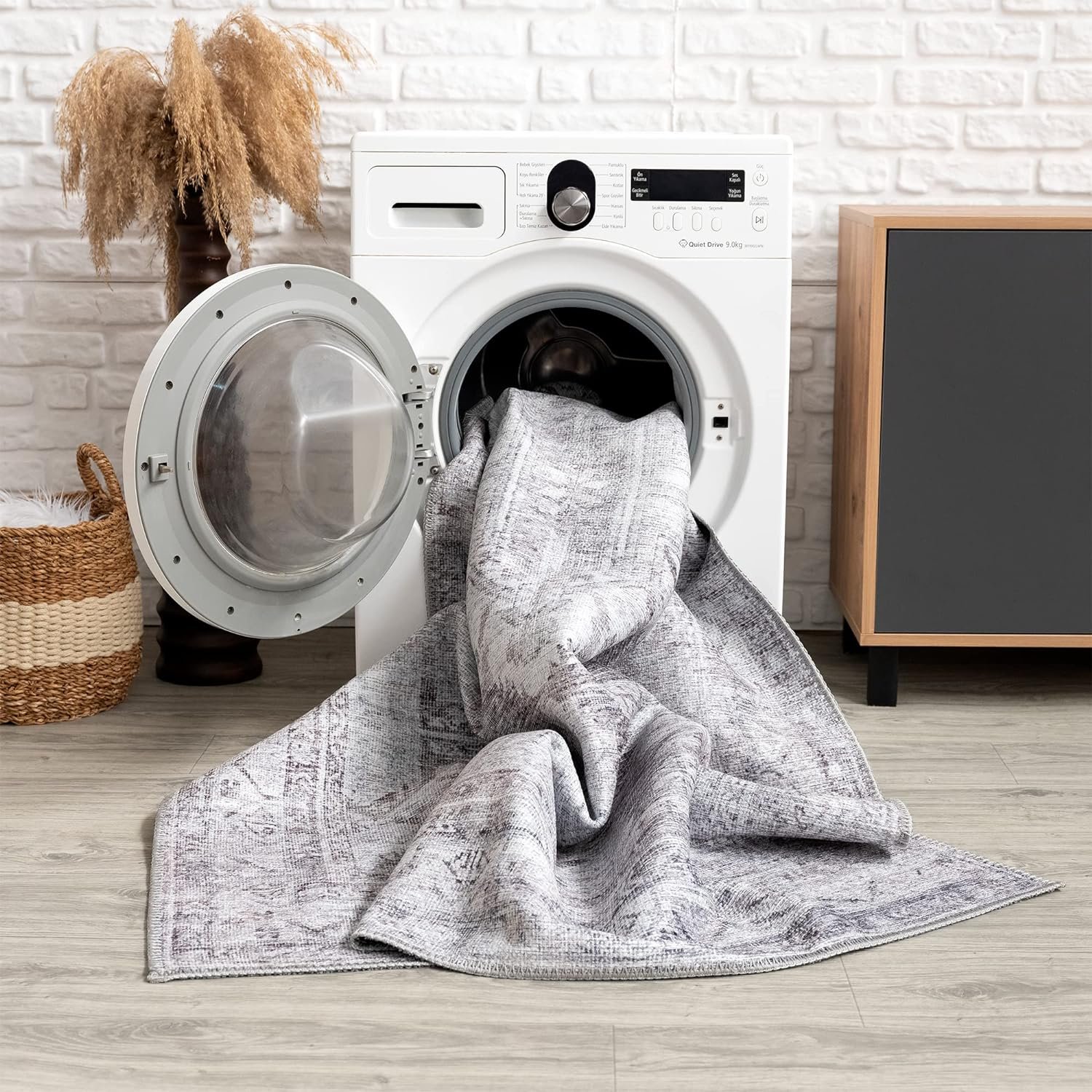 Bloom Rugs Washable Non-Slip 10 ft Runner - Blue Traditional Runner for Entryway...