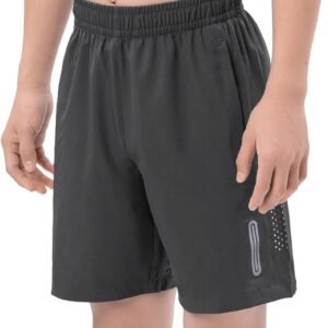 DEVOROPA Youth Boys Athletic Running Shorts Lightweight Quick Dry Sports Workout...