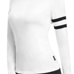 Soneven Women's Long Sleeve Golf Polo Shirts Moisture Wicking Quick Dry Half-Zip...