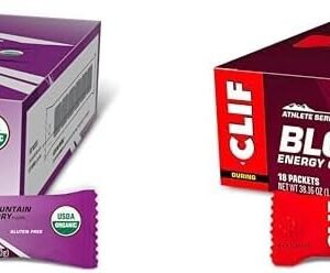 CLIF BLOKS Mountain Berry & Black Cherry Flavor Energy Chews - Non-GMO - Plant B...