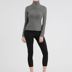 Lock and Love Women's Full Zip-up Yoga Workout Running Track Jacket with Thumb H...