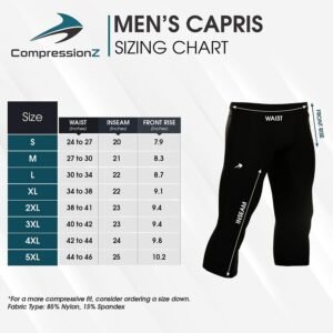 CompressionZ Men's Compression Pants Base Layer Running Tights Mens Leggings for...