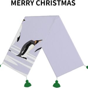 Abstract Hand washableChristmas Table Runner,Multicolor Uniforms Woman,Winter Xm...