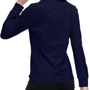 JINSHI Women's Golf Polo Shirt Long Sleeves Zip Up Sport Active Shirts Quick Dry...