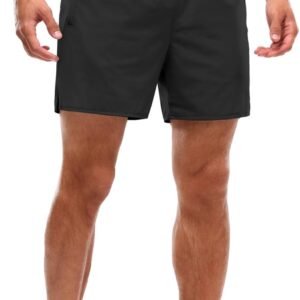 Aolesy Men's Workout Shorts with Liner - 5'' Quick Dry 2 in 1 Running Shorts Spo...