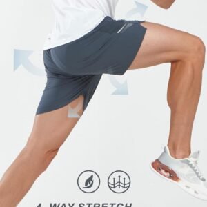 NORTHYARD Men's Athletic Running Shorts 5" Quick Dry Lightweight with Zip Pocket...