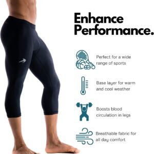 CompressionZ Men's Compression Pants Base Layer Running Tights Mens Leggings for...