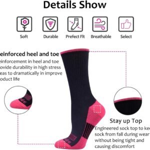 JOYNÉE Womens-Crew-Athletic-Socks Cushion Running Socks with Moisture Wicking fo...