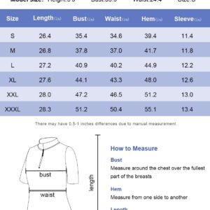 Tanst Sky Women's Golf Polo Shirts Zip Short Sleeve Collared Asymmetrical Hem To...