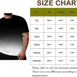 Ymosrh Men's T Shirt Plus Size Casual Round Neck Printed Short Sleeve T-Shirt Bl...