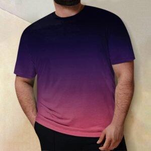 Ymosrh Men's T Shirt Plus Size Casual Round Neck Printed Short Sleeve T-Shirt Bl...