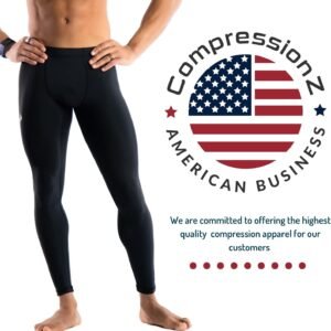 CompressionZ Men's Compression Pants Base Layer Running Tights Mens Leggings for...