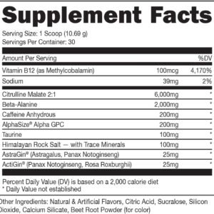 Bucked Up Pre Workout - Best Tasting - 6 Grams Citrulline, 2 Grams Beta Alanine ...