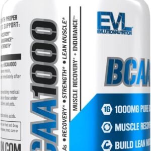 BCAAs Amino Acids Supplement for Men - EVL 2:1:1 5g BCAA Capsules for Post Worko...