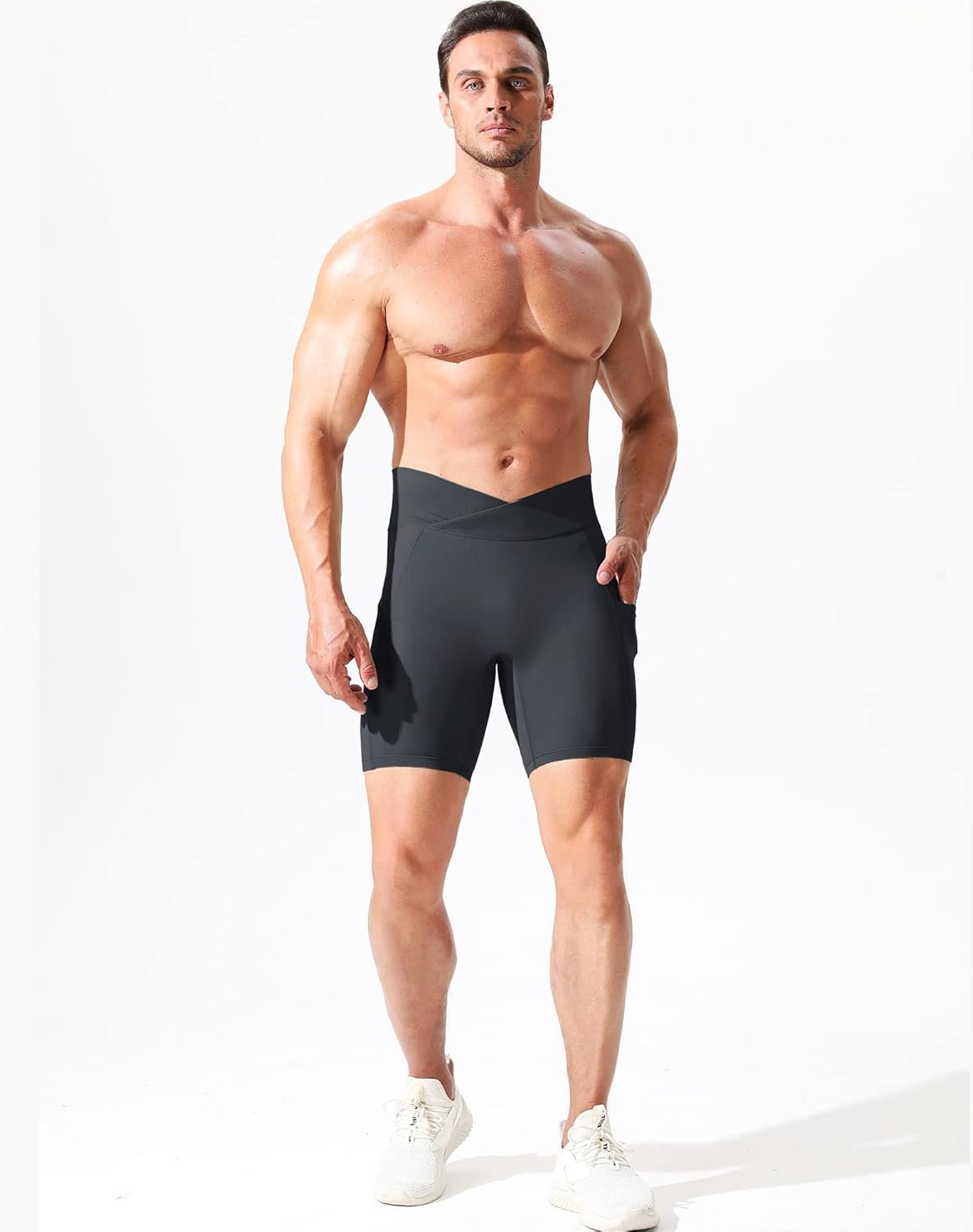 NELEUS Men's Compression Short with Pocket Dry Fit Yoga Running Shorts Pack of 3