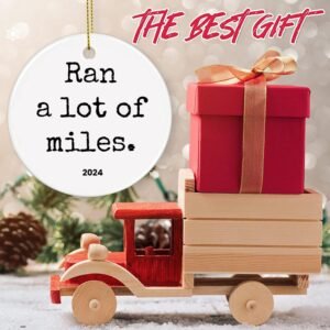 Ran A Lot of Miles Christmas Ornament 2024, Cross Country Gift, Running Gifts, M...