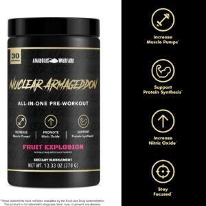 Anabolic Warfare Nuclear Armageddon Pre Workout Powder Pre-Workout for Men & Wom...