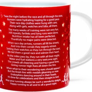 Gone For a Run Twas The Night Before The Race | Running Porcelain Mug (Transpare...